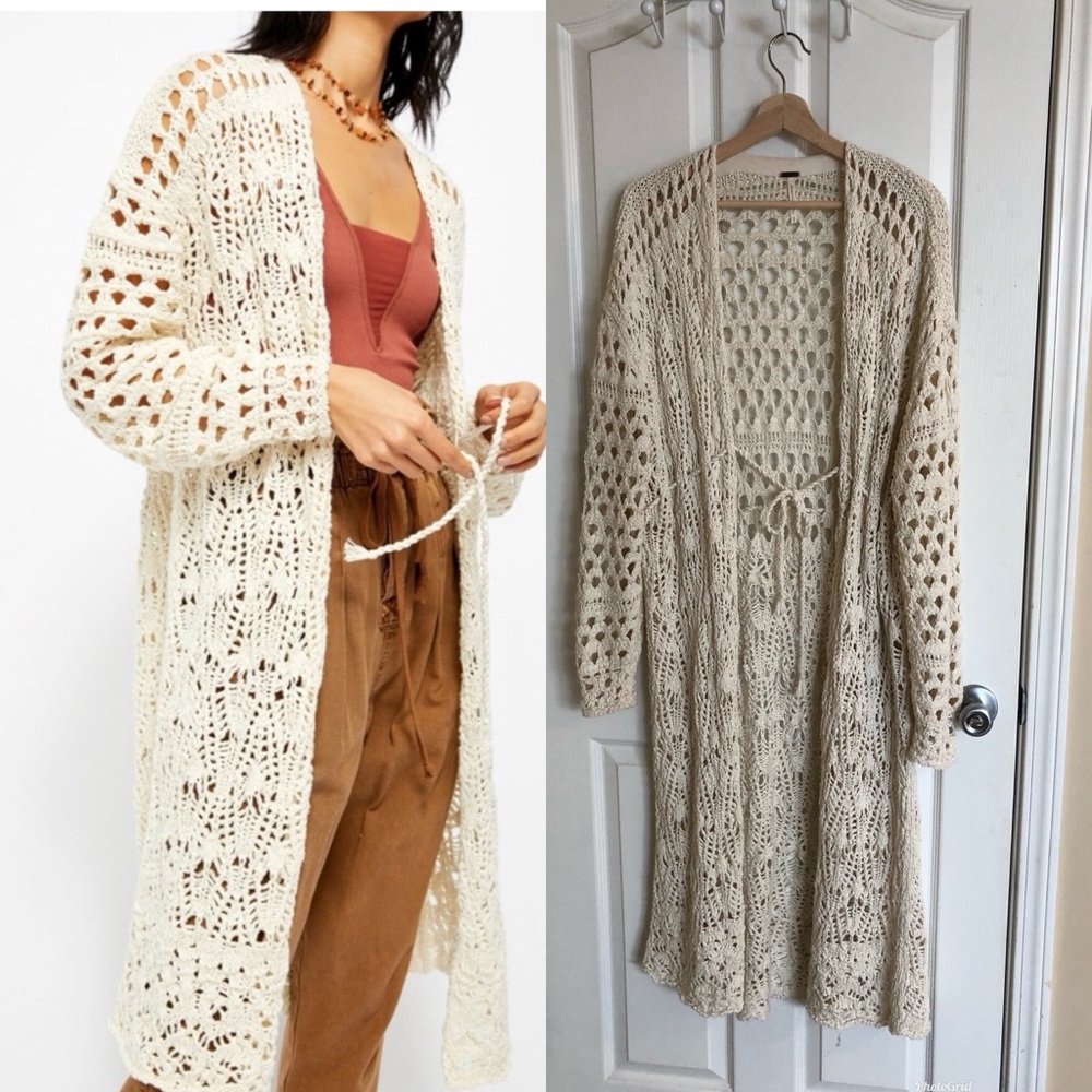 Free People Sweet Talker Cardigan in Ivory